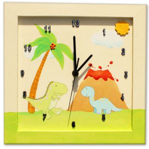 שעון לחדר ילדים - דינוזאורים קדומים