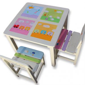 שולחן וכסאות לחדר ילדים - רכבת ורועי הצאן