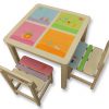 שולחן וכסאות לחדר ילדים - חלונות צבעוניים