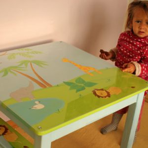 שולחן וכסאות לחדר ילדים - חיות הג'ונגל בספארי